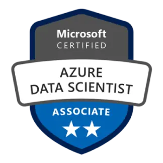 Microsoft Certified Azure Data Scientist Associate badge