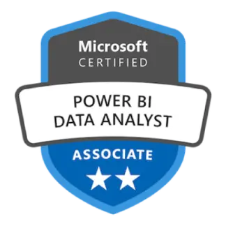 Microsoft Certified Power BI Data Analyst Associate badge