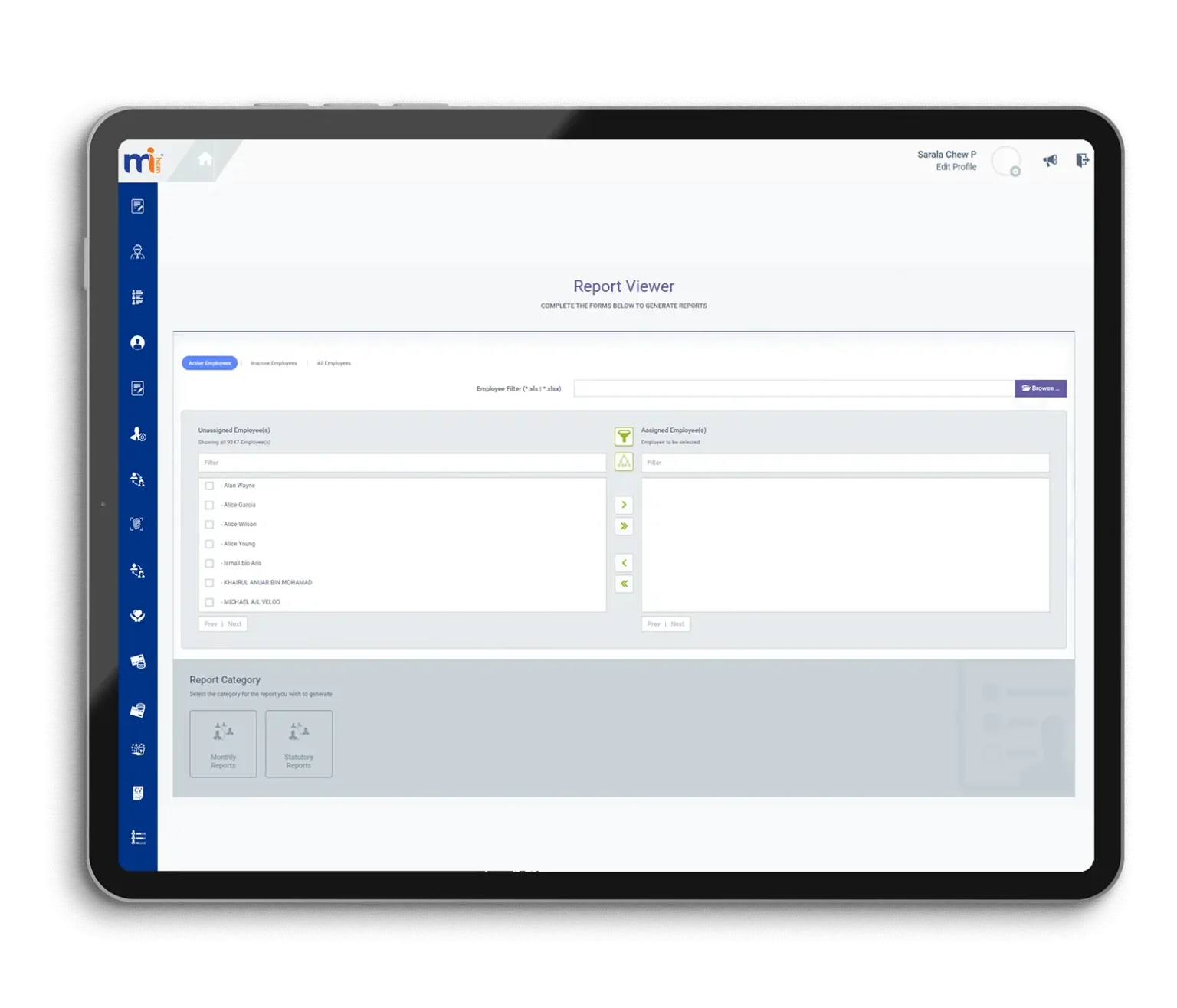 Payroll module plug-in interface